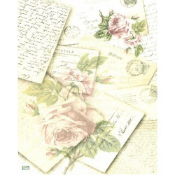 1papier riz Les Roses -R744