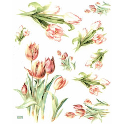 1papier de riz Tulipes-R959