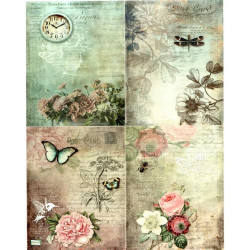 1papier de riz Fleurs-R1064