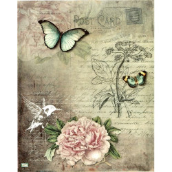 1papier de riz Fleurs-R1065