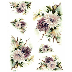 1papier de riz Fleurs -R1097