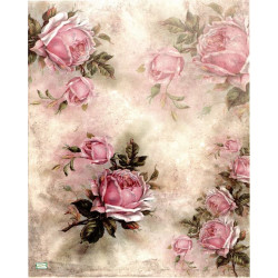 1papier riz Les Roses-R1170