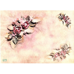 1papier riz Les Roses-R1147