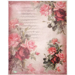 1papier riz Les Roses-R1168