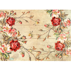 1papier de riz Fleurs -R1182