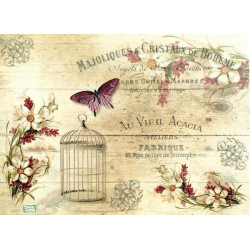 1papier de riz Fleurs -R1186