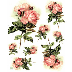 1papier riz Les Roses -R1202