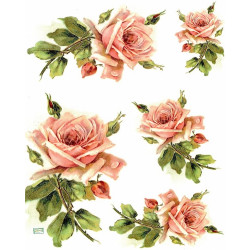 1papier riz Les Roses -R1205