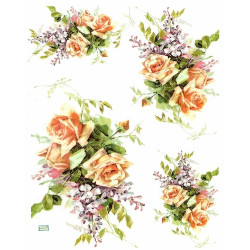 1papier riz Les Roses -R1206