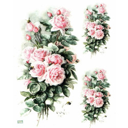 1papier riz Les Roses -R1209