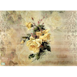 1papier riz Les Roses-R1403