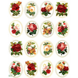 1papier riz Les Roses -R1327