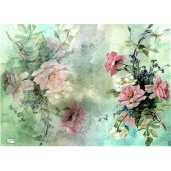 1papier de riz Fleurs -R1388