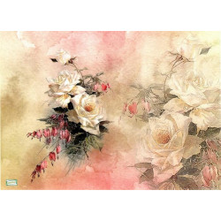 1papier de riz Fleurs -R1389