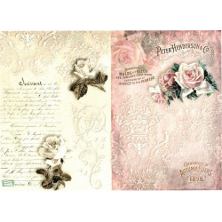 1papier de riz Roses -R1362