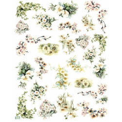 1 papier de riz Fleurs-R2065