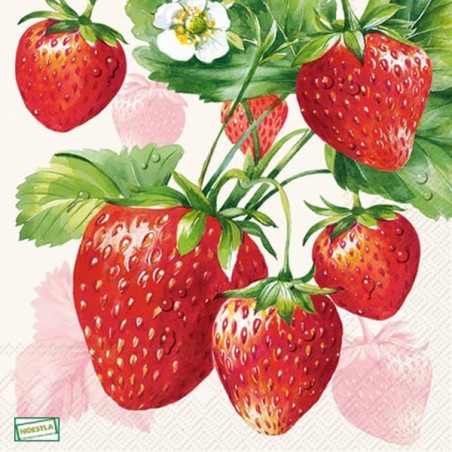 1serviette papier Fraises-65