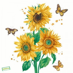 1serviette papier Tournesols-1