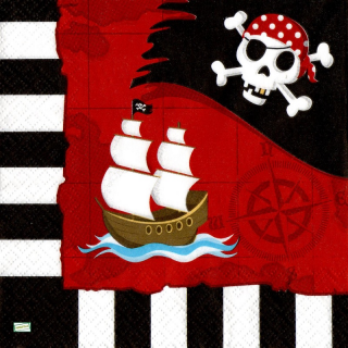1 serviette papier Pirate - 6