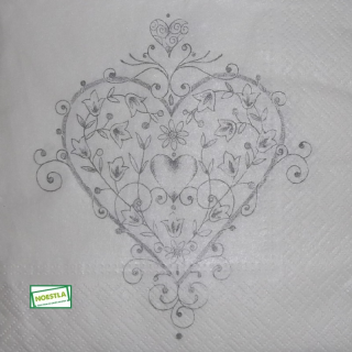 1 serviette papier Les Coeurs - 5