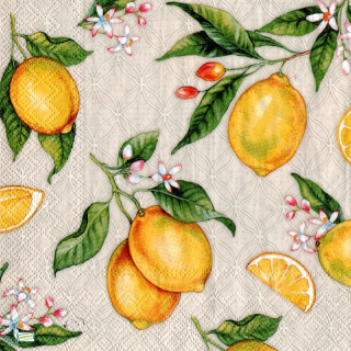 1 serviette papier Les Citrons - 52