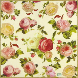 1 serviette papier Les Roses - 108