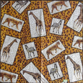 1 serviette papier Animaux Afrique - 11