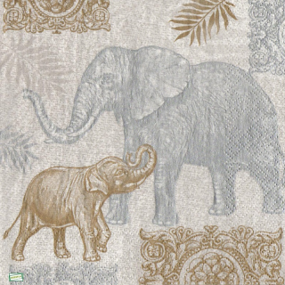 1 serviette papier Les éléphants - 34