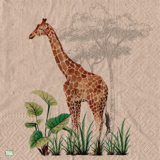 1 serviette papier  La girafe - 48