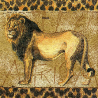 1 serviette papier Le lion - 55