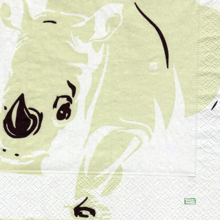 1 serviette papier Le rhinocéros -75