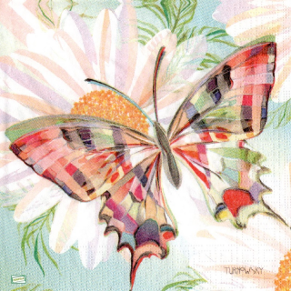 1 serviette papier Papillons - 58