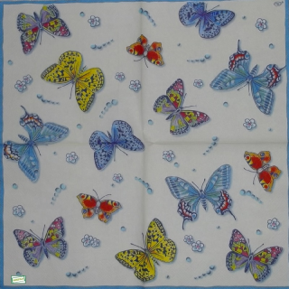 1 serviette papier Papillons - 61