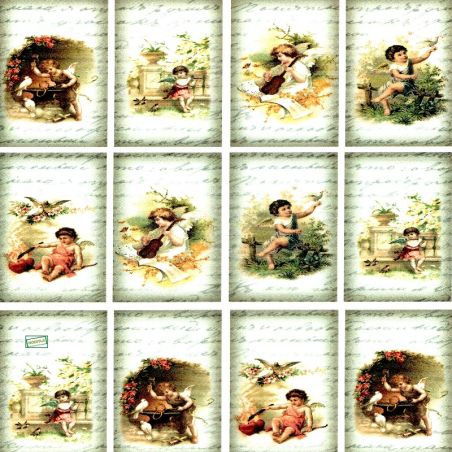 1papier découpage Anges-S132