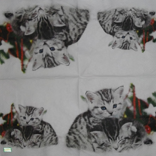1 serviette papier Les chats - 51