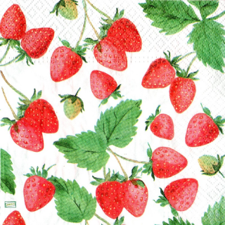 1 serviette papier Les fraises - 24